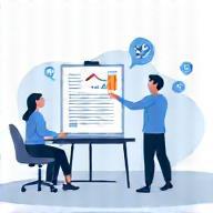 Illustration of a report being generated